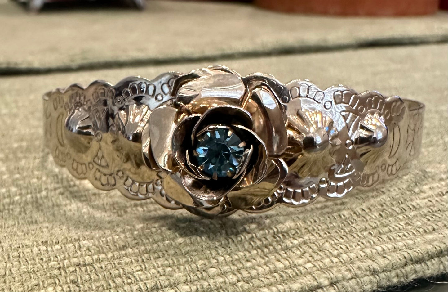Vintage Flower Cuff Bracelet