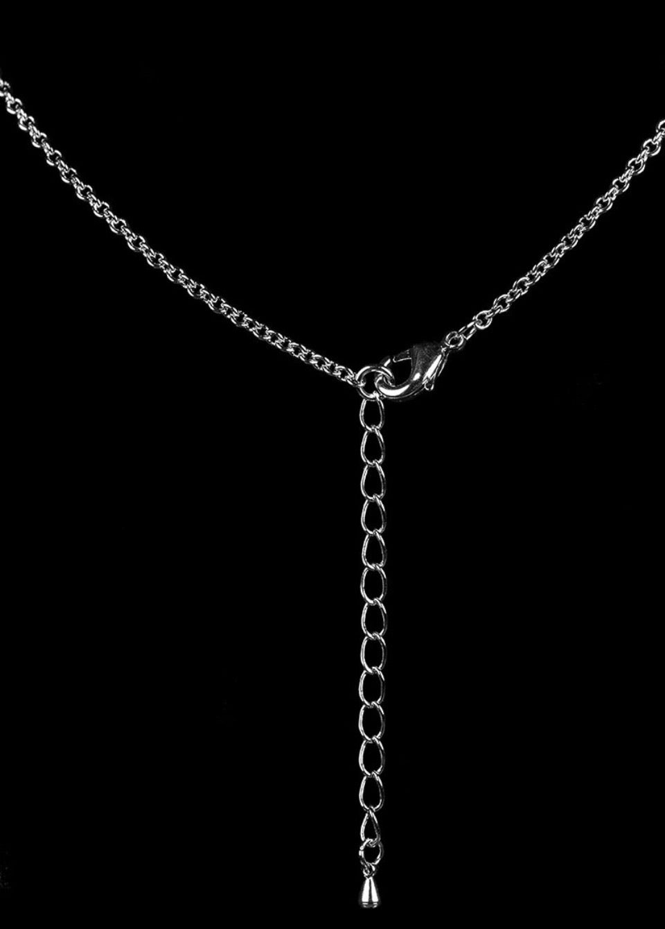 White Gold Rhodium Sapphire Blue Cubic Zirconia Size 16 in. Necklace