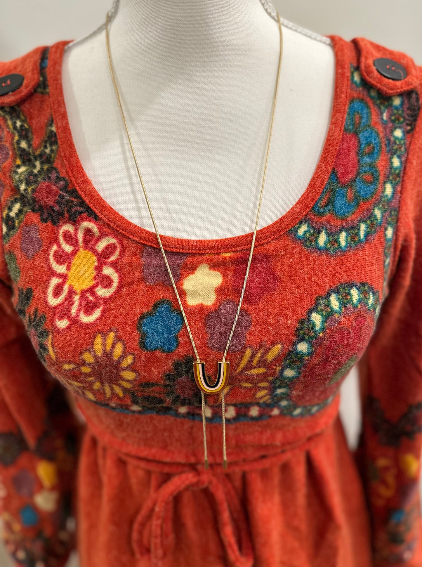 Madewell Rainbow Bolo Necklace
