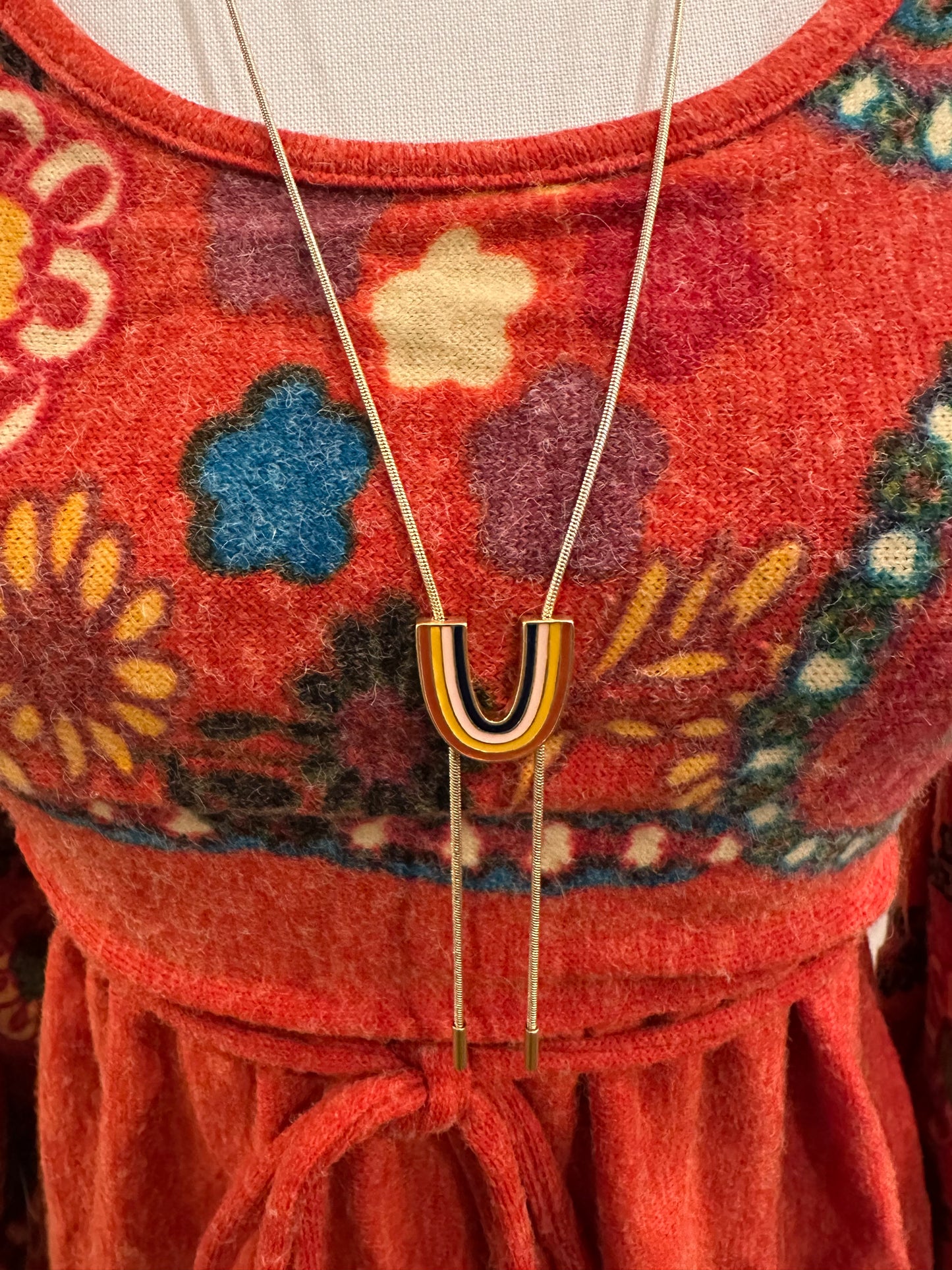 Madewell Rainbow Bolo Necklace