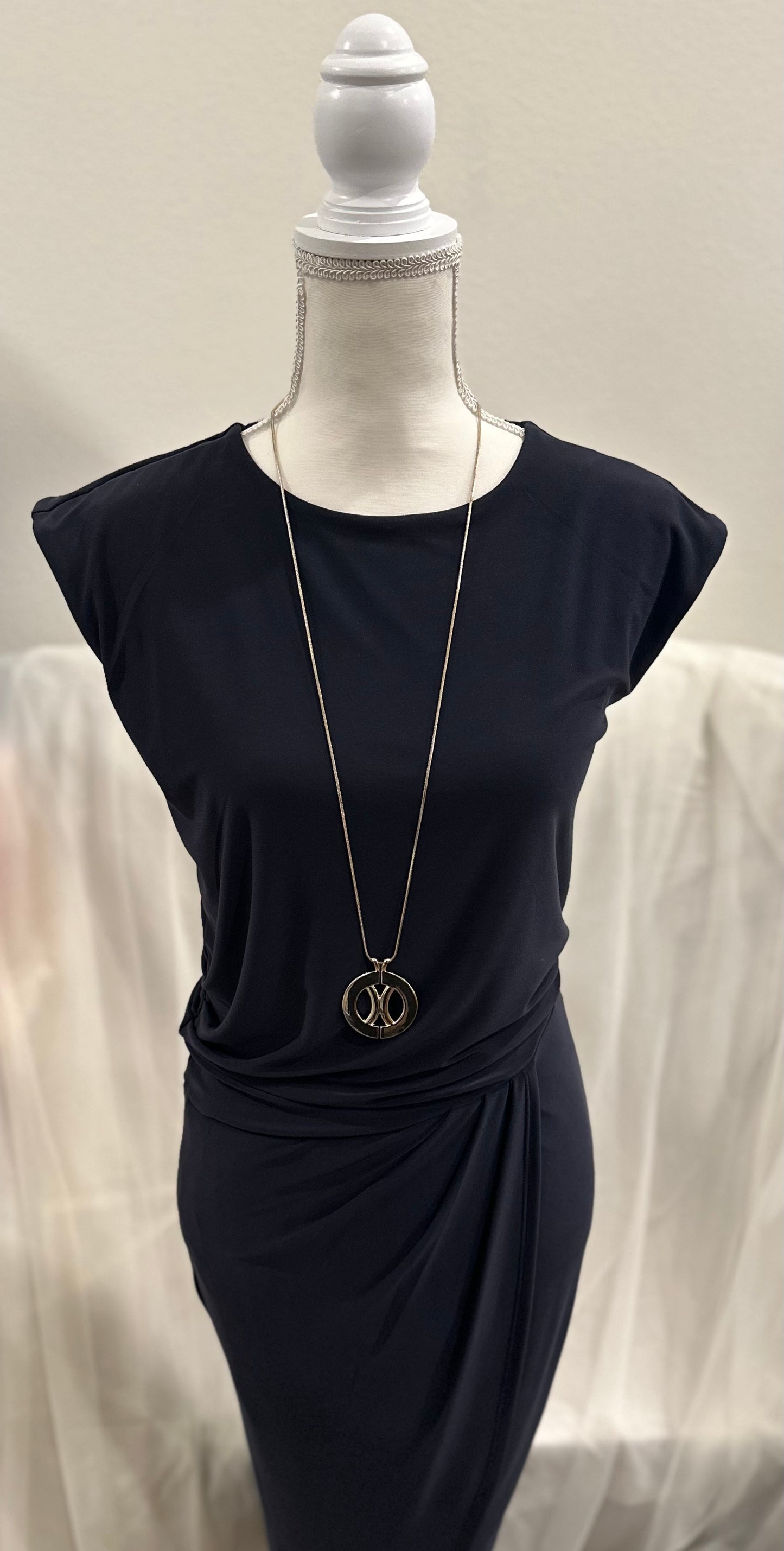 WHBM Long Gold Tone Necklace