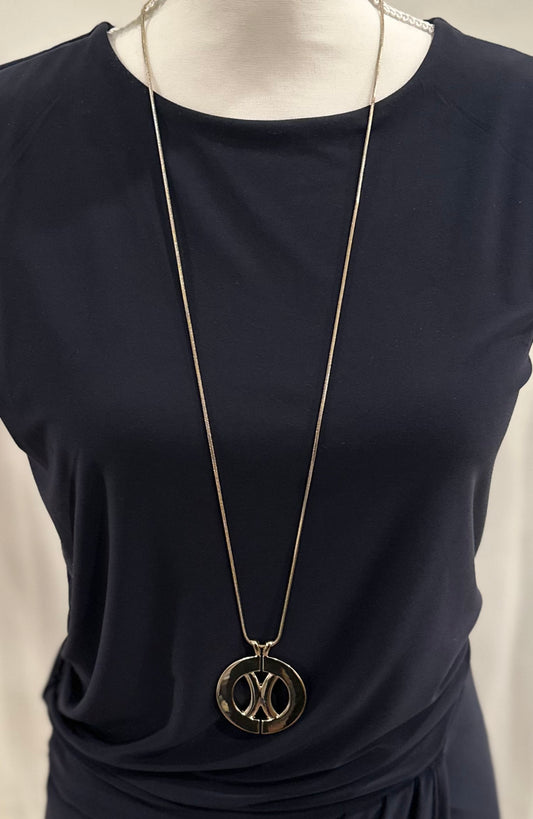 WHBM Long Gold Tone Necklace