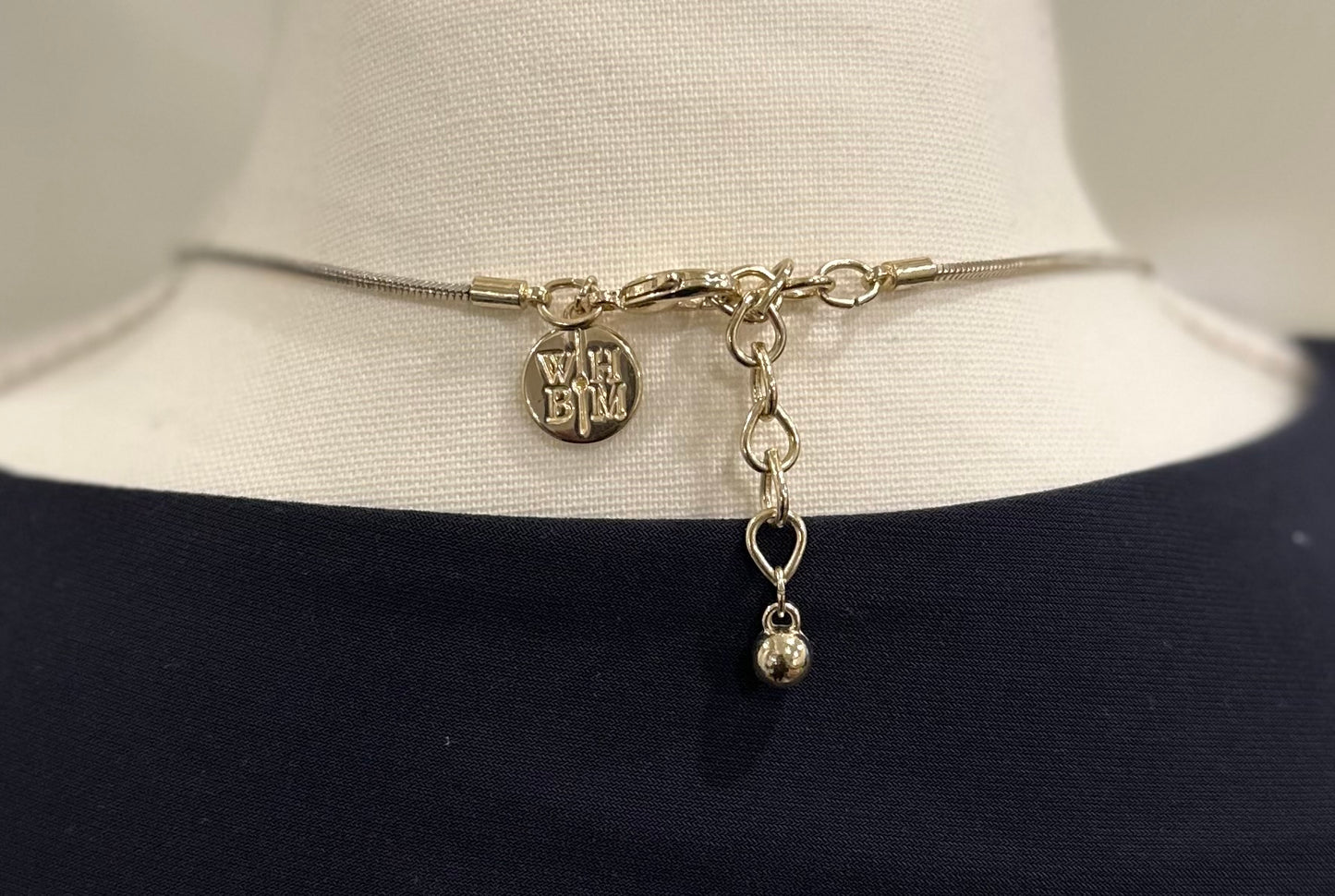 WHBM Long Gold Tone Necklace