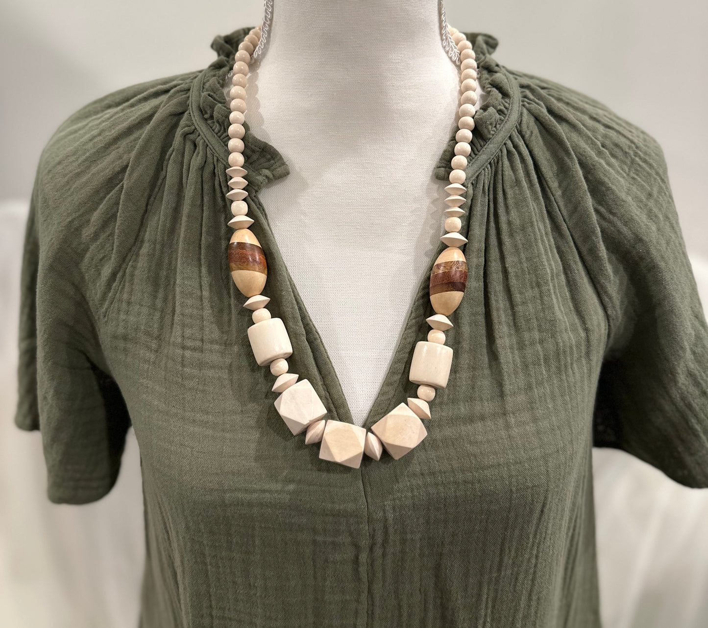 Vintage Wood Necklace
