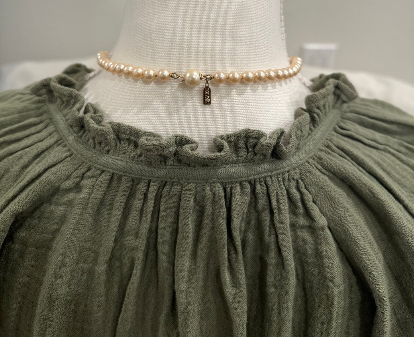 Vintage Marvella Faux Pearl Choker Necklace