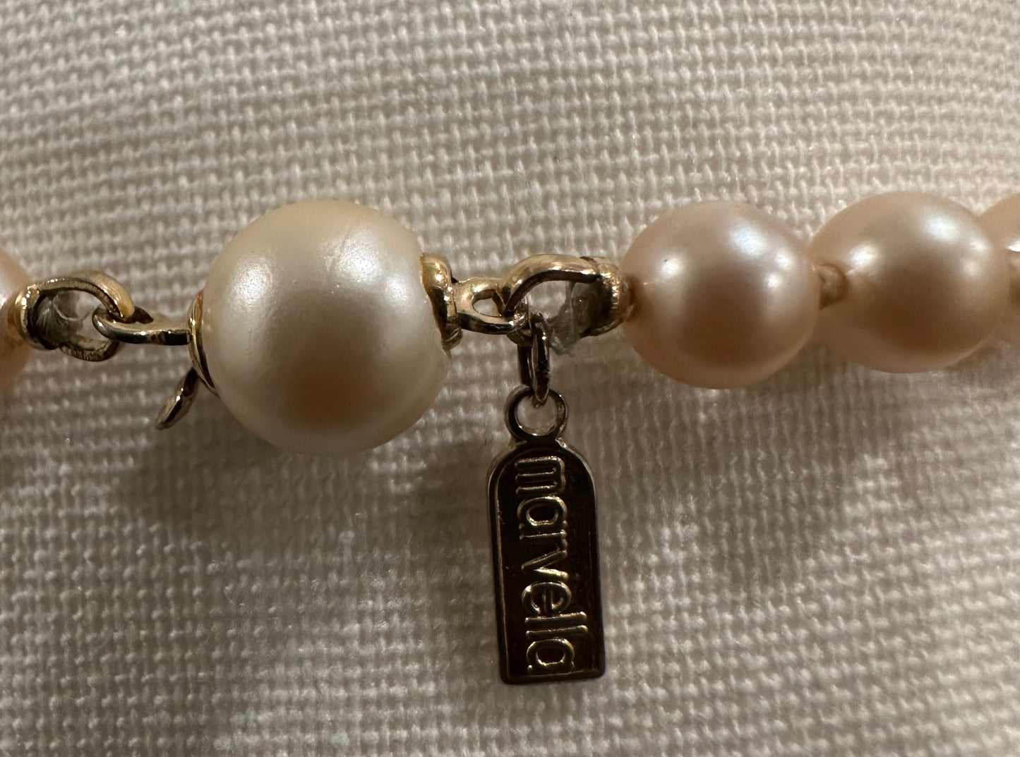 Vintage Marvella Faux Pearl Choker Necklace