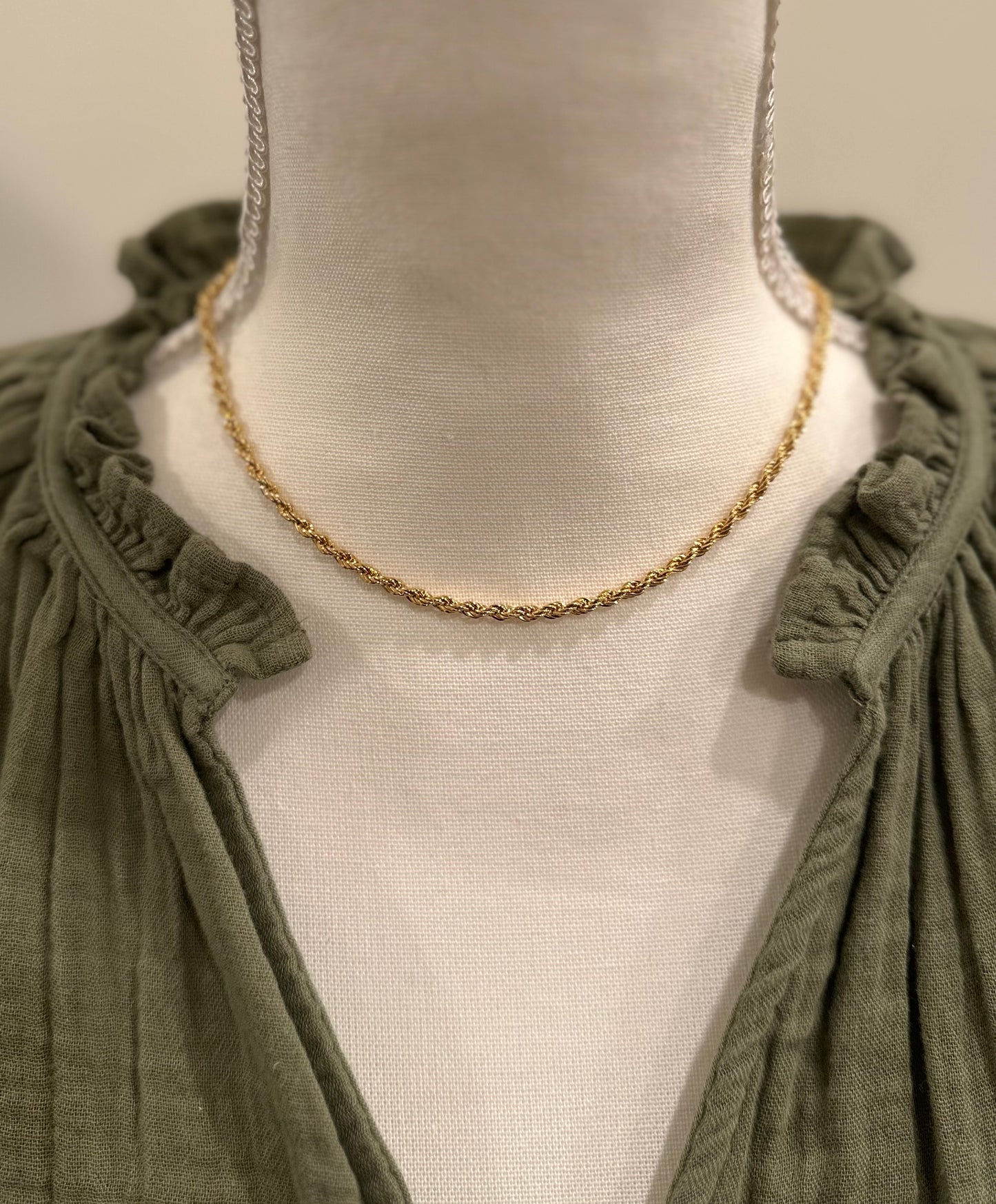 Monet Gold Rope Choker Necklace
