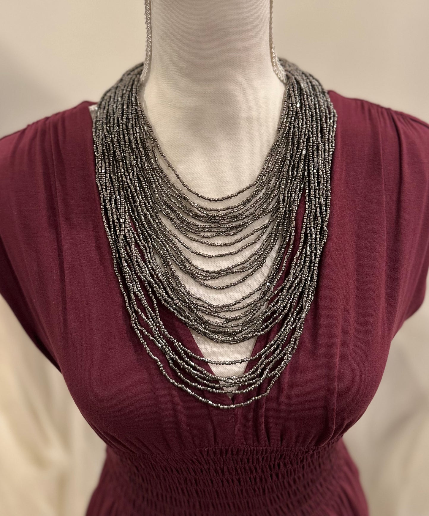Seed Bead Statement Necklace