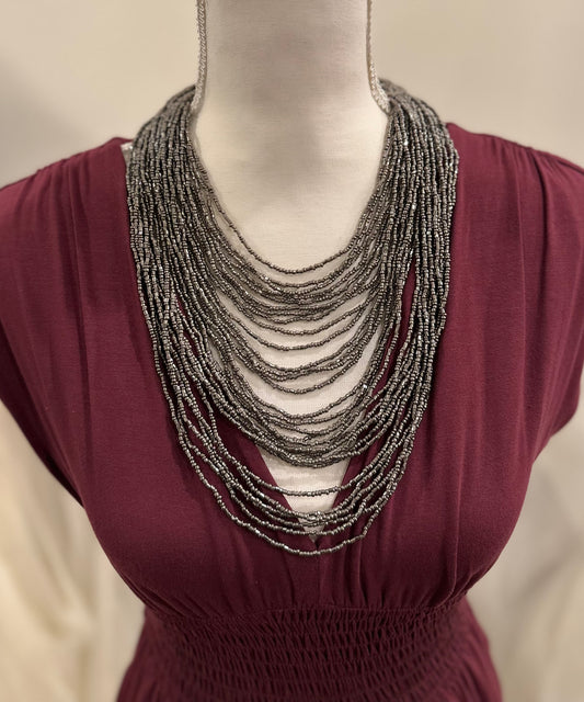 Seed Bead Statement Necklace