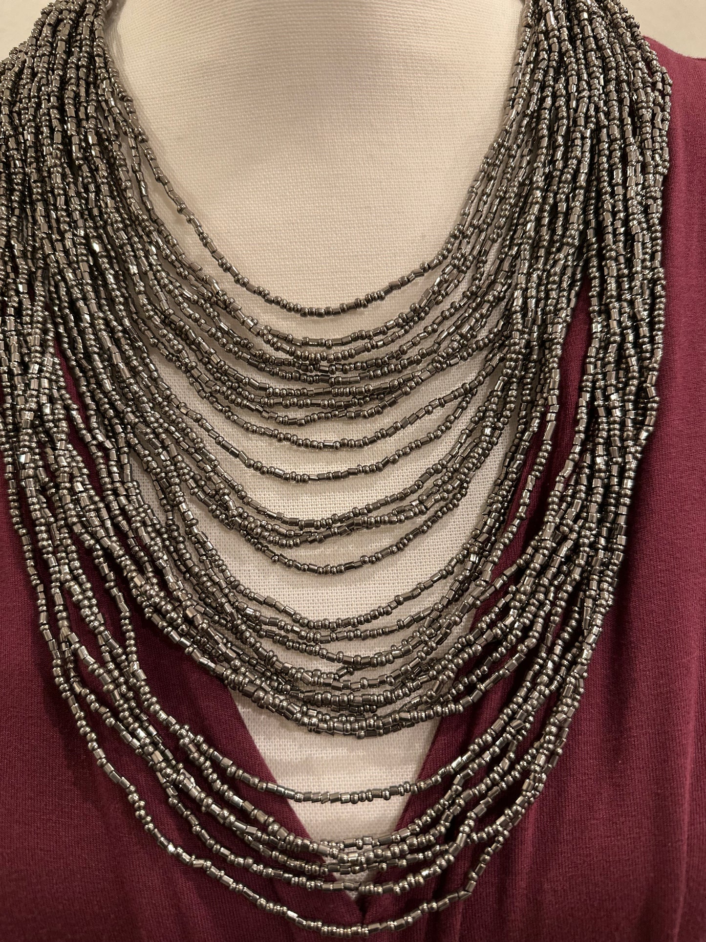 Seed Bead Statement Necklace
