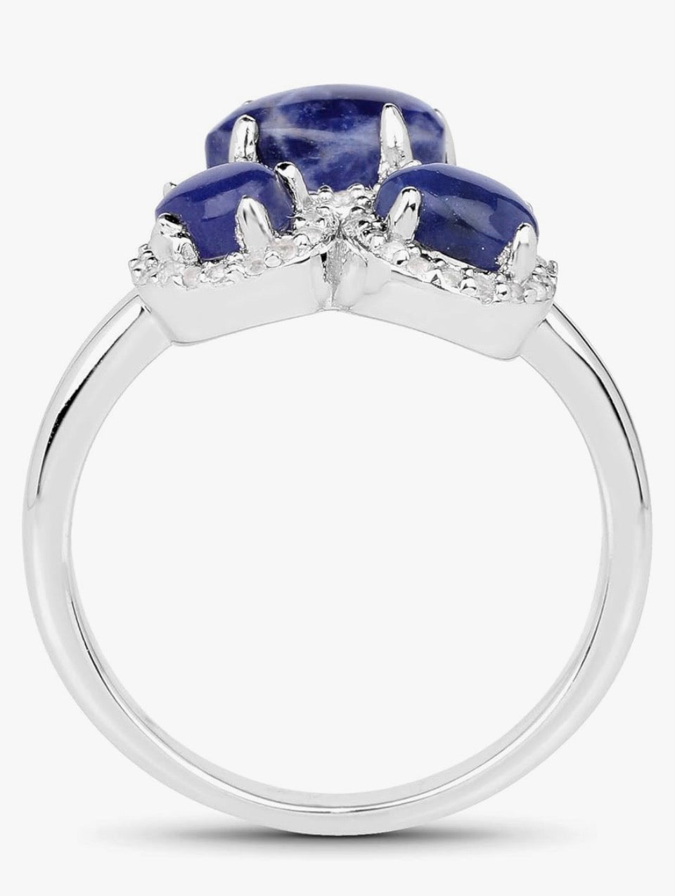Sterling Silver Blue Aventurine and Topaz Ring